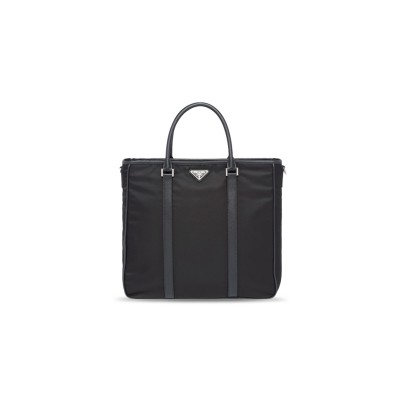 PRADA SAFFIANO LEATHER TRIM AND NYLON HANDLE 2VG034 (36*34*10cm) PRADA SAFFIANO LEATHER TRIM AND NYLON HANDLE 2VG034 (36*34*10cm)